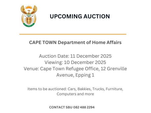 Cape Town Auction : Department of Home Affairs